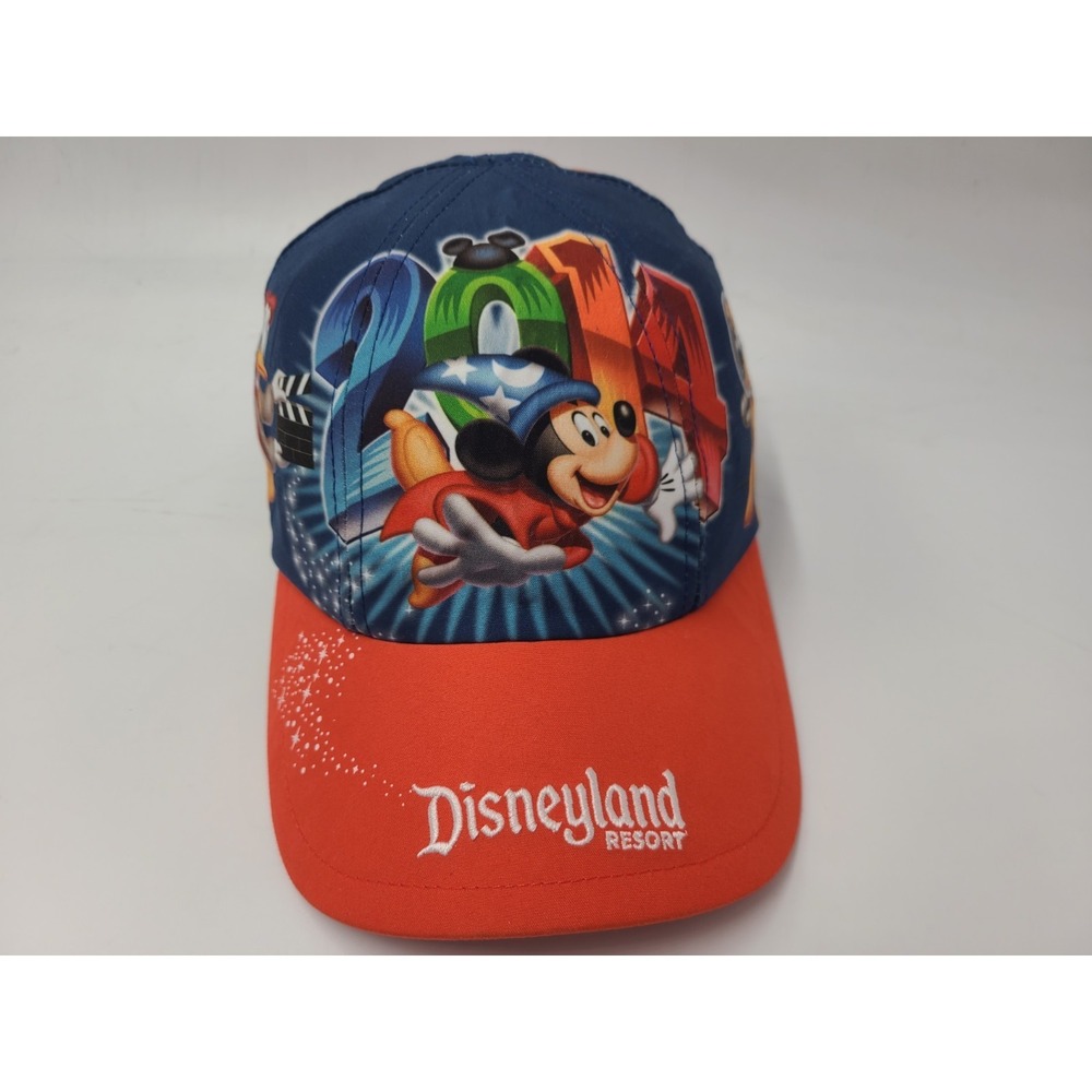 Youth 2014 Disneyland Resort Mickey Mouse Adjustable Hat Cap Disney Blue Red Boy